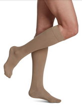 Load image into Gallery viewer, Sigvaris Casual Cotton Compression Socks Khaki Womens
