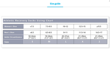 Load image into Gallery viewer, Sigvaris Athletic Recovery Compression Socks 15-20mm - Sizing Chart