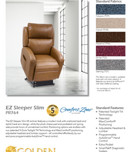 Load image into Gallery viewer, GOLDEN TECHNOLOGIES | 5 COMFORT ZONES | EZ SLEEPER SLIM W TWILIGHT LIFT CHAIR PR764
