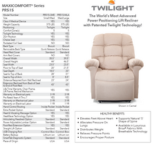 Load image into Gallery viewer, GOLDEN TECHNOLOGIES | 5 COMFORT ZONES | CLOUD WITH TWILIGHT LIFT CHAIR PR515