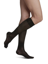 Load image into Gallery viewer, Sigvaris Sheer Fashion Compression Socks Black