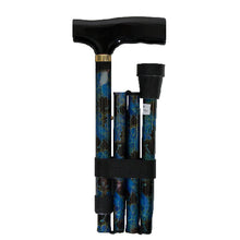 Load image into Gallery viewer, Airway Surgical Adjustable Folding Cane - Fritz Handle - Blue Peacock