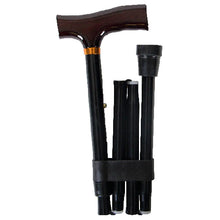 Load image into Gallery viewer, Airway Surgical, Adjustable Folding Cane, Fritz Handle - Black