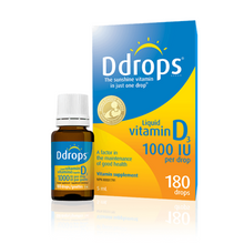 Load image into Gallery viewer, Liquid Vitamin D Drops 1000 IU 5mls (180 drops)