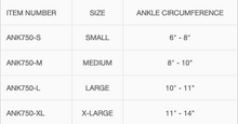Load image into Gallery viewer, MKO Select Compression Ankle Sleeve Size Chart