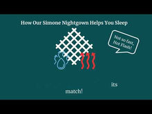 Load and play video in Gallery viewer, Cool Your Sweats - Simone Menopause Relief Nightgown Black Video