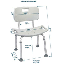 Load image into Gallery viewer, MOBB BATH CHAIR WITH BACK MHBB