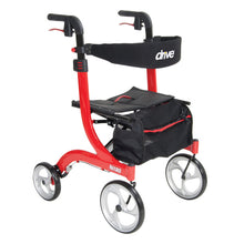 Load image into Gallery viewer, Drive Medical Nitro 21 Rollator Walker 8-10" Wheels, Red