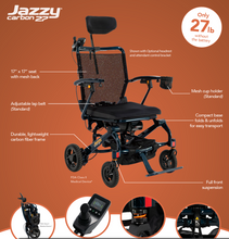 Load image into Gallery viewer, PRIDE MOBILITY | JAZZY CARBON 27 POWER CHAIR

