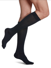 Load image into Gallery viewer, Sigvaris Sea Island Cotton Compression Socks Navy Womens
