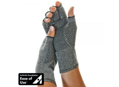 Imak Arthritis Gloves with Grips Grey