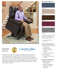 Load image into Gallery viewer, GOLDEN TECHNOLOGIES | 2 COMFORT ZONES l CLOUD LIFT CHAIR PR510
