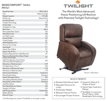 Load image into Gallery viewer, GOLDEN TECHNOLOGIES | 5 COMFORT ZONES l EZ SLEEPER W TWILIGHT LIFT CHAIR PR761
