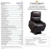 Load image into Gallery viewer, GOLDEN TECHNOLOGIES | 5 COMFORT ZONES | TITAN W TWILIGHT LIFT CHAIR PL449
