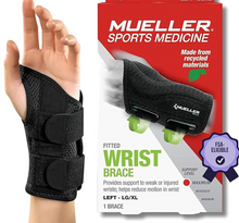 Load image into Gallery viewer, Mueller Sports Medicine Green Line Fitted Wrist Brace
