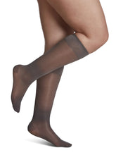 Load image into Gallery viewer,  Sigvaris Sheer Fashion Compression Socks Charcoal
