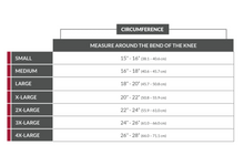 Load image into Gallery viewer, OTC Neoprene Knee Stabilizer with Spiral Stays Sizing Guide
