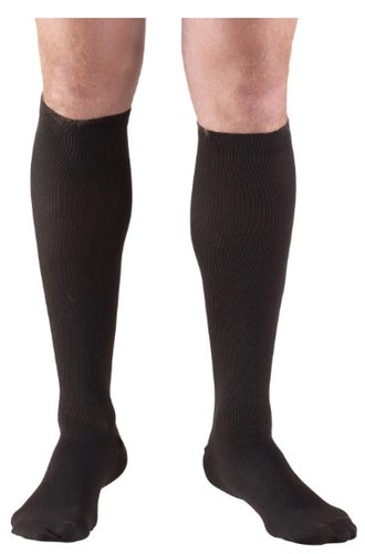 Truform Men's Microfiber Dress Compression Socks, Black