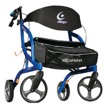 Load image into Gallery viewer, Drive Medical Airgo Excursion XWD Rollator Walker 8&quot; Wheels - Pacific Blue
