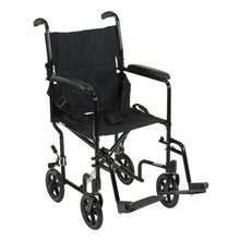 Load image into Gallery viewer, Drive Aluminum Transport Chair, 17&quot; or 19&quot;, Black
