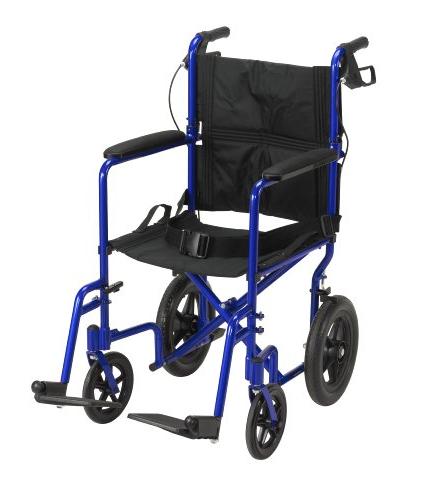 Drive Lightweight Expedition Aluminum Transport Chair, Blue