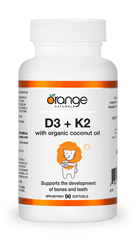 Orange Naturals, Vitamin D3+K2 Softgels, 90 softgels, #194460