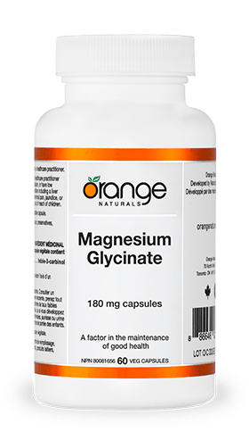 Orange Naturals Magnesium Glycinate 180mg, 60 capsules #194251