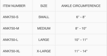 Load image into Gallery viewer, MKO Select Compression Ankle Sleeve Size Chart
