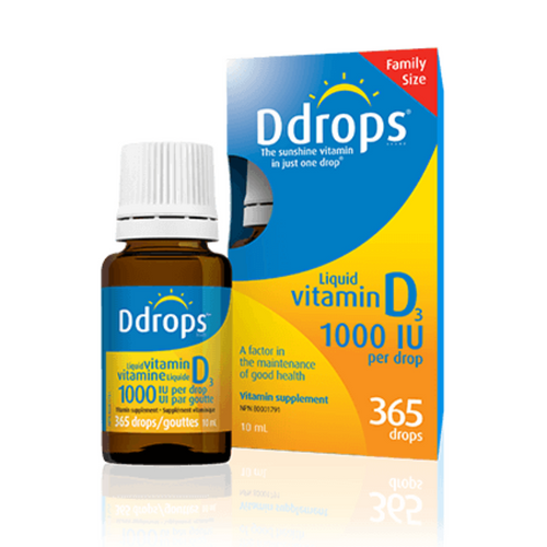 Liquid Vitamin D Drops 1000 IU 10mls (365 drops)