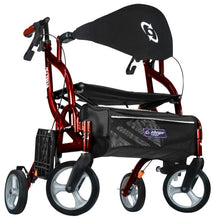 Load image into Gallery viewer, Drive Medical Airgo Fusion F20 Rollator Walker 8&quot; Wheels, Red
