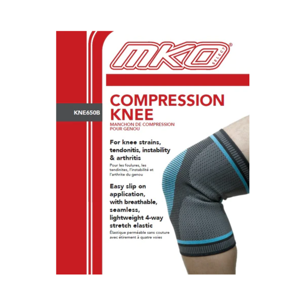 MKO Select Compression Knee Sleeve, Black - KNE650