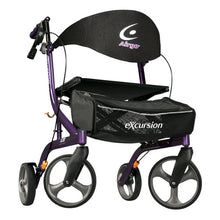 Load image into Gallery viewer, Drive Medical Airgo Excursion X20 Rollator Walker 8&quot; Wheels - Eggplant
